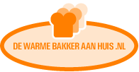 Oranje beeldmerk voor de warme bakker aan huis