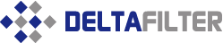 Blauw Grijs logo voor Delta Filter